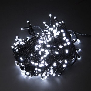 Гирлянда светодиодная, длина 26.0м, нить темная, 400LED диодов, с контроллером, цвет-белый. Артикул Г55023